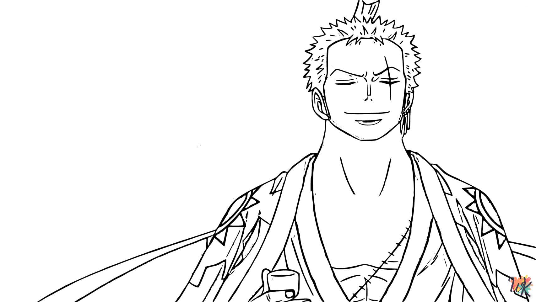 coloriage Roronoa Zoro  pour enfant a imprimer gratuit