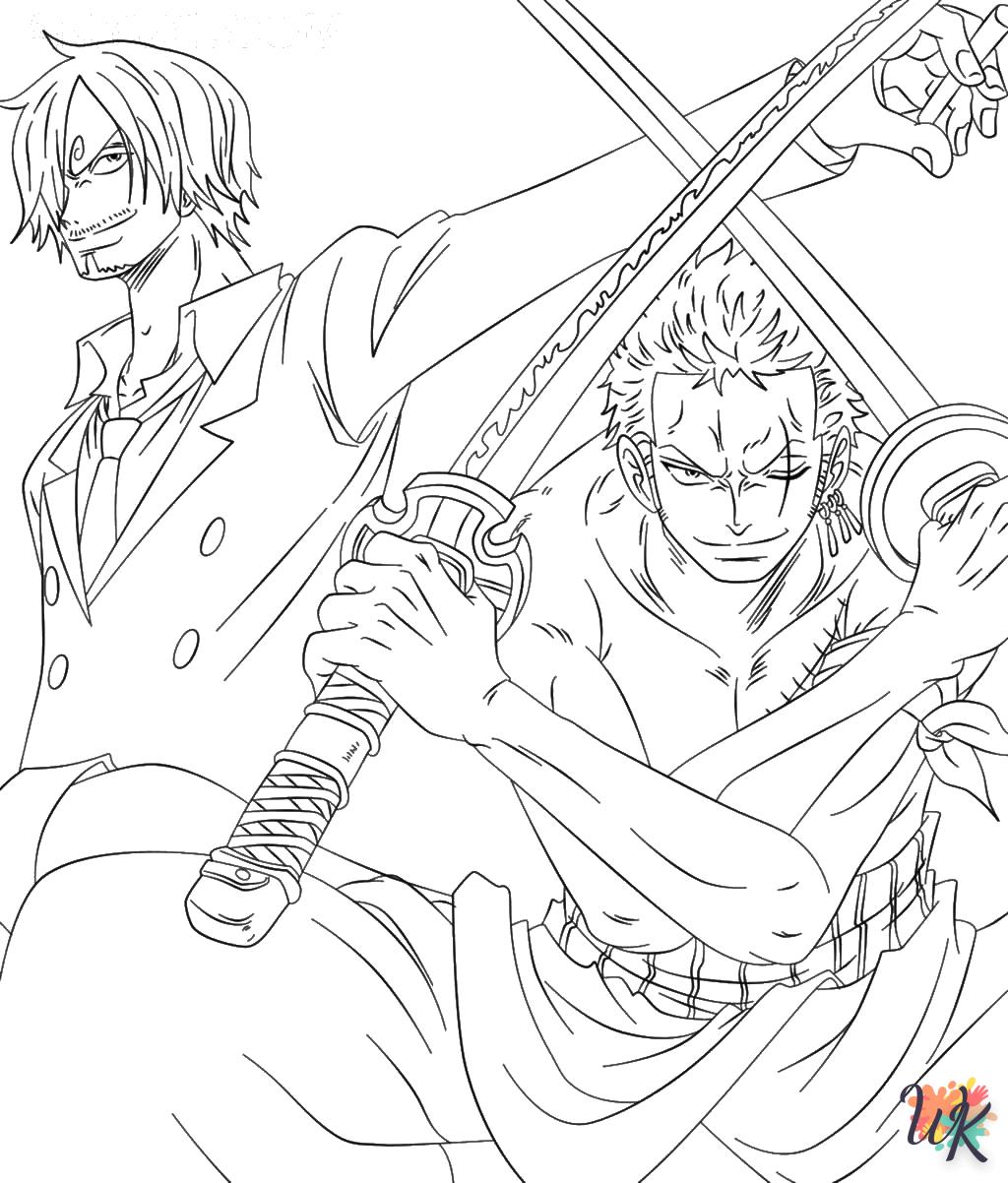 coloriage Roronoa Zoro  a colorier en ligne gratuitement