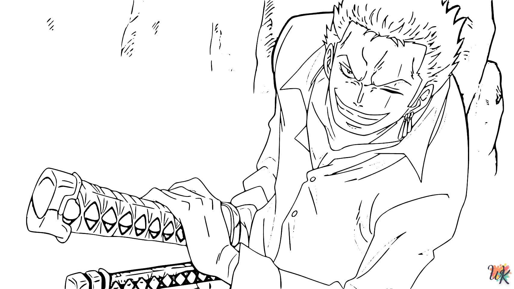 activité coloriage Roronoa Zoro  en ligne