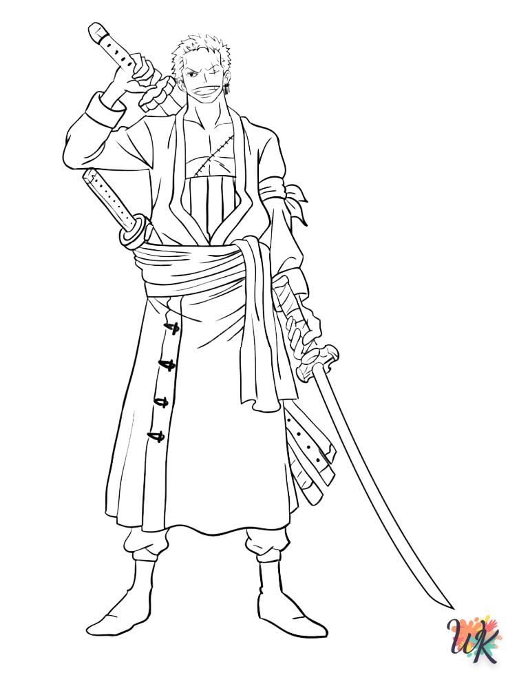 coloriage Roronoa Zoro  pour enfant gratuit