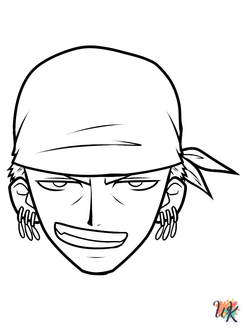 coloriage Roronoa Zoro  pour enfant de 4 ans