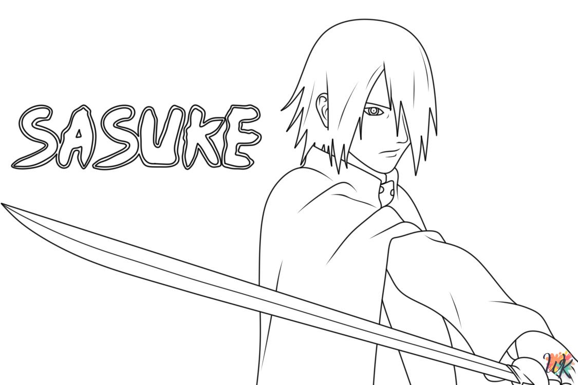 Coloriage Sasuke 1