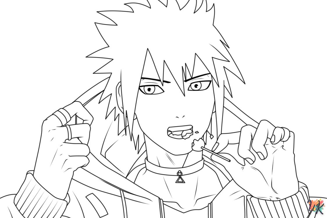 coloriage Sasuke  à imprimer pour enfant de 3 ans