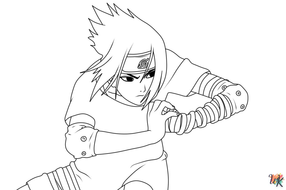 coloriage Sasuke  en ligne adulte gratuit