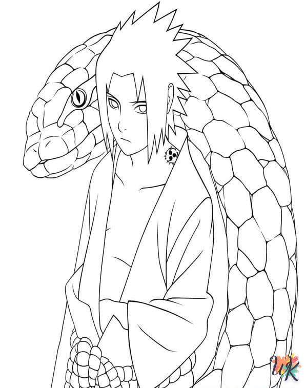 coloriage Sasuke  à imprimer pour enfant de 9 ans