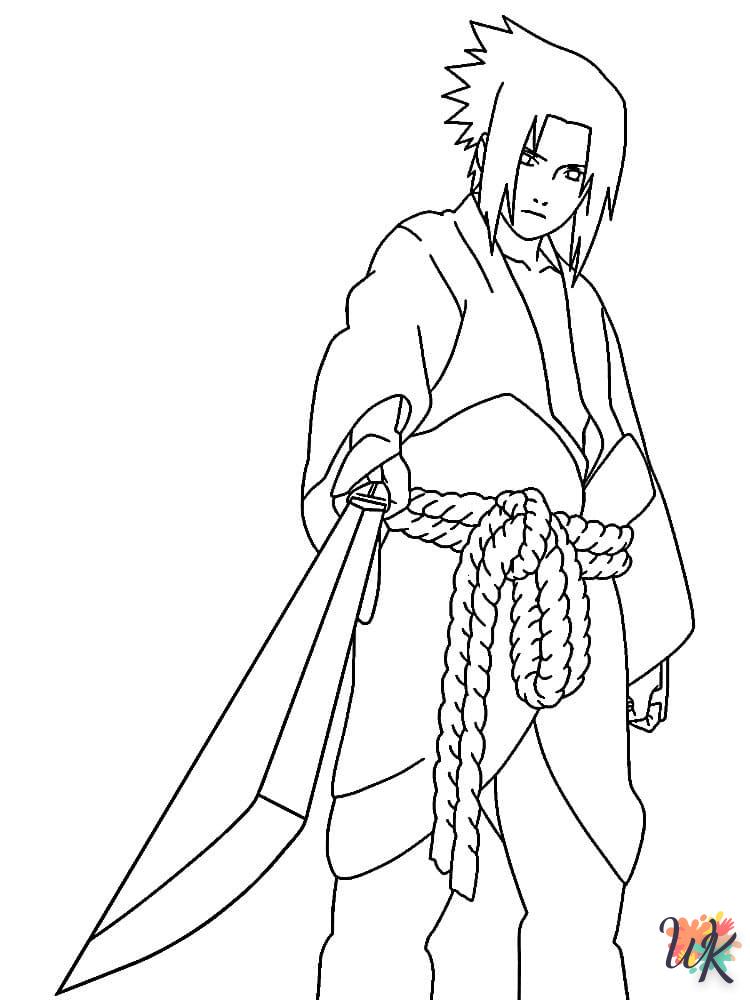 coloriage Sasuke  en ligne pour bebe de 2 ans 1