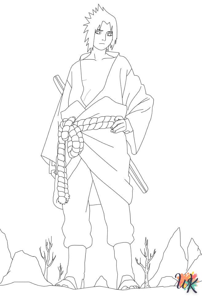 coloriage Sasuke  à imprimer pour enfant de 2 ans