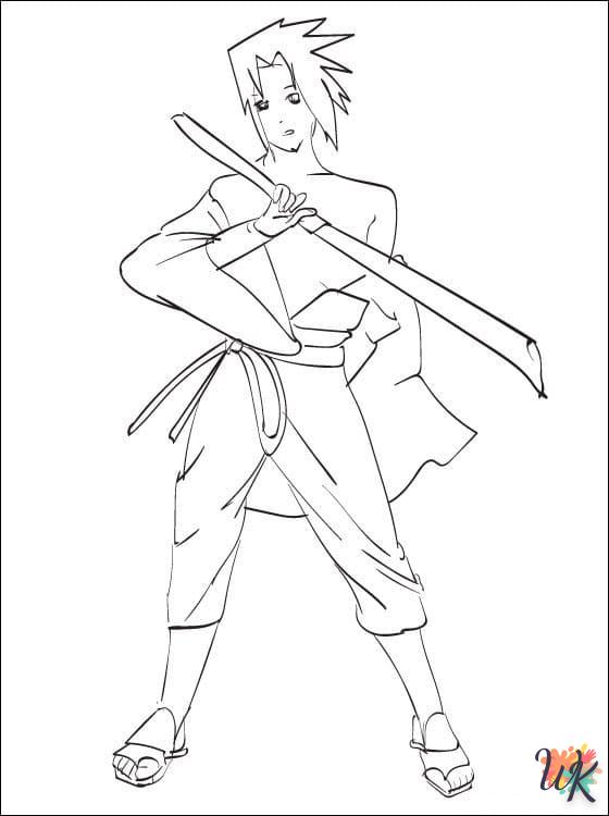 coloriage Sasuke  à imprimer pour enfant de 7 ans 2