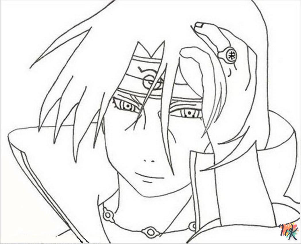 coloriage Sasuke  pour enfant a imprimer 2