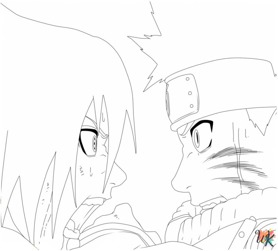 coloriage Sasuke  en ligne gratuit 1