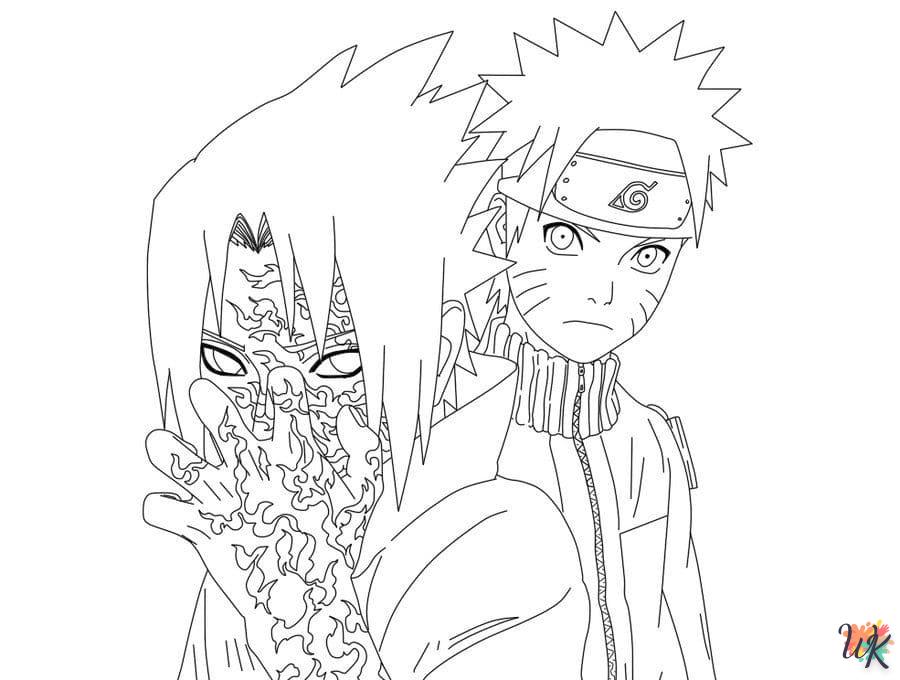 coloriage Sasuke  à imprimer pour enfant de 10 ans 1