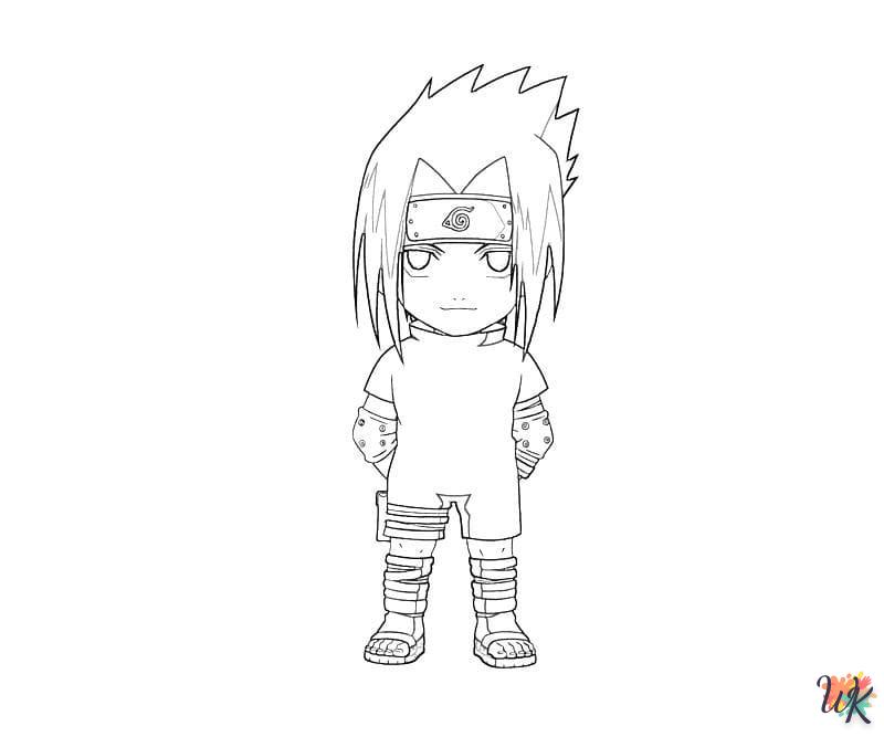 coloriage Sasuke  à imprimer pour enfant de 3 ans 2