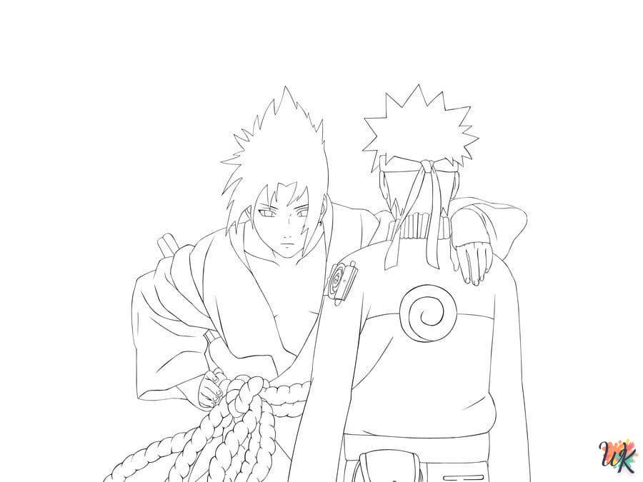 coloriage Sasuke  à imprimer pour enfant de 10 ans