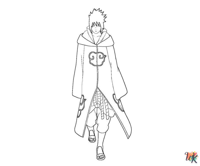 coloriage Sasuke  magique à faire en ligne 1