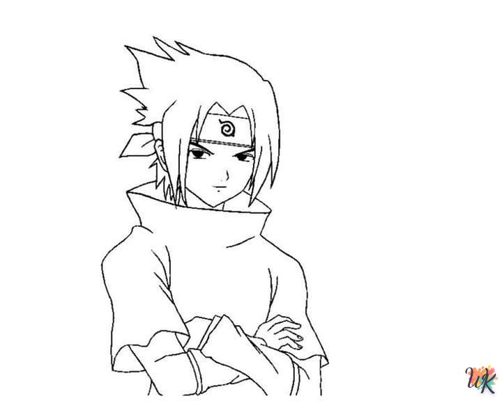 coloriage Sasuke  à imprimer pour enfant de 6 ans