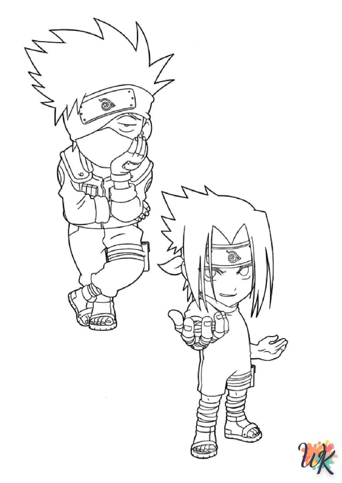 coloriage Sasuke  enfant 4 ans a imprimer