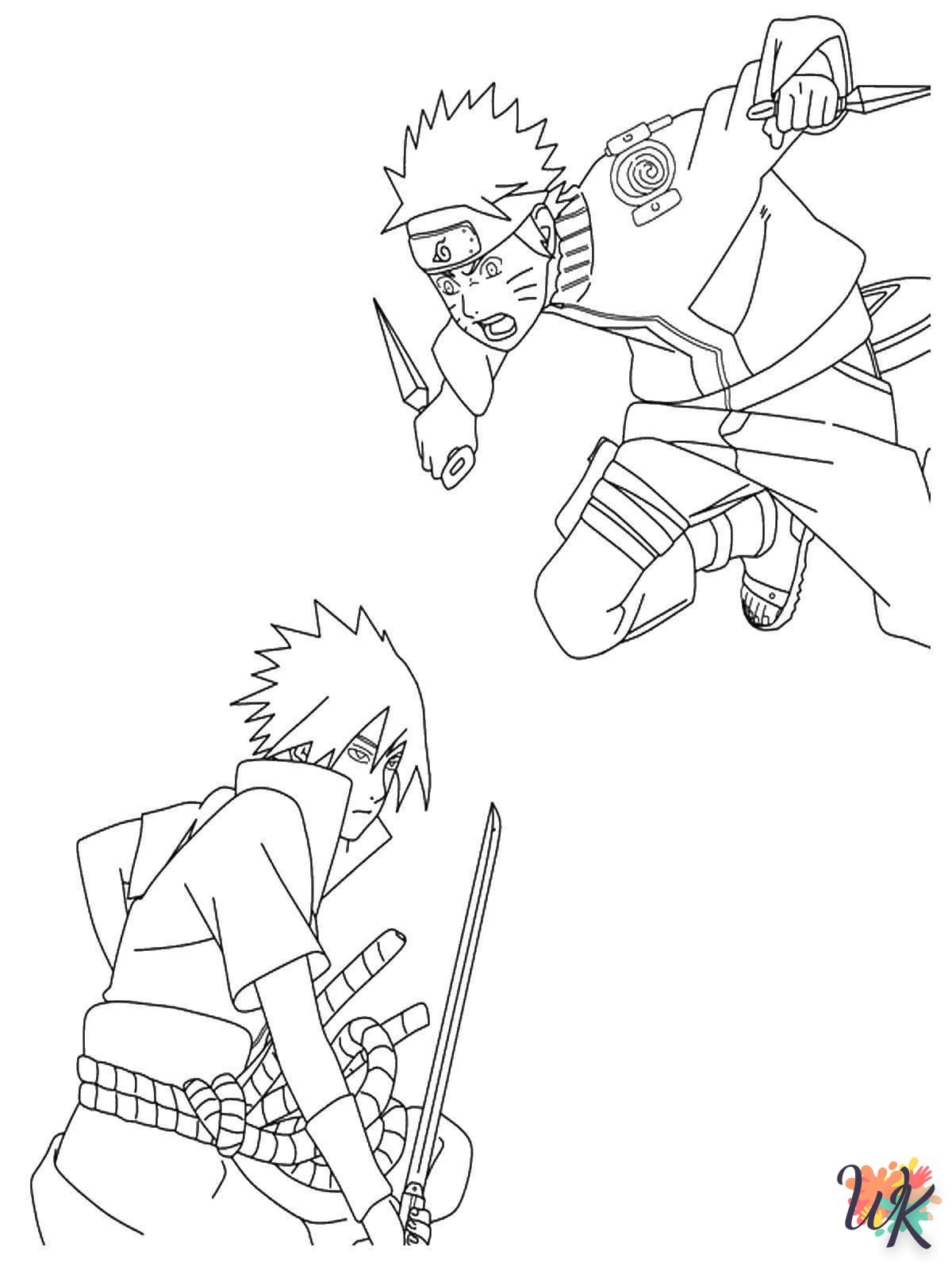 coloriage Sasuke  pour enfant a imprimer 1