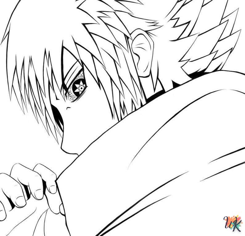 coloriage Sasuke  a imprimer pour enfant de 4 ans