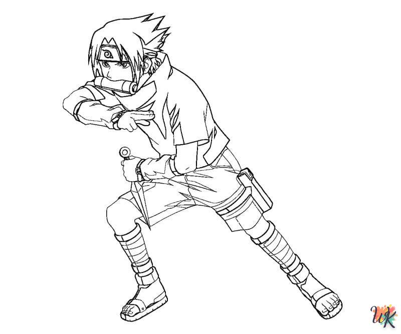 coloriage Sasuke  à imprimer kawaii