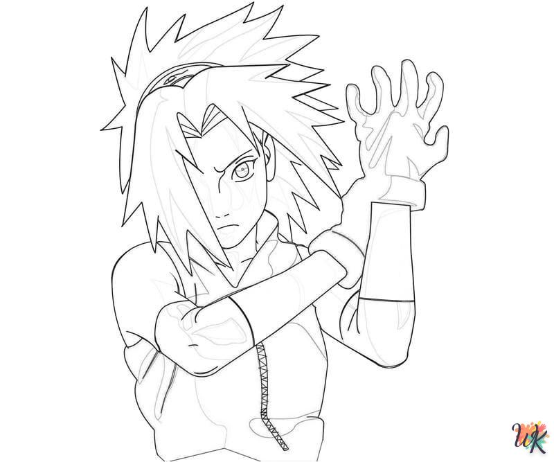 coloriage Sasuke  gratuit en ligne 1