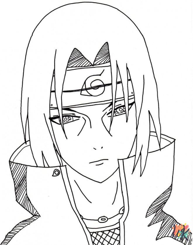 coloriage Sasuke  en ligne maternelle