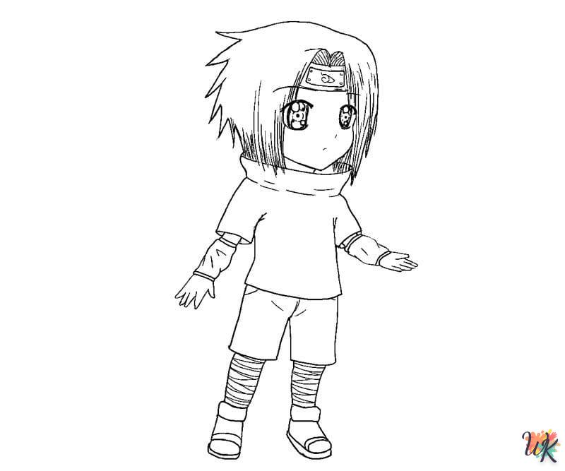 coloriage Sasuke  gratuit pour enfants