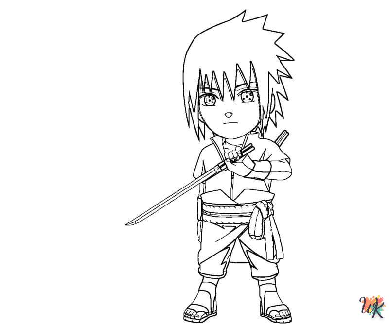 coloriage Sasuke  pour enfant de 7 ans