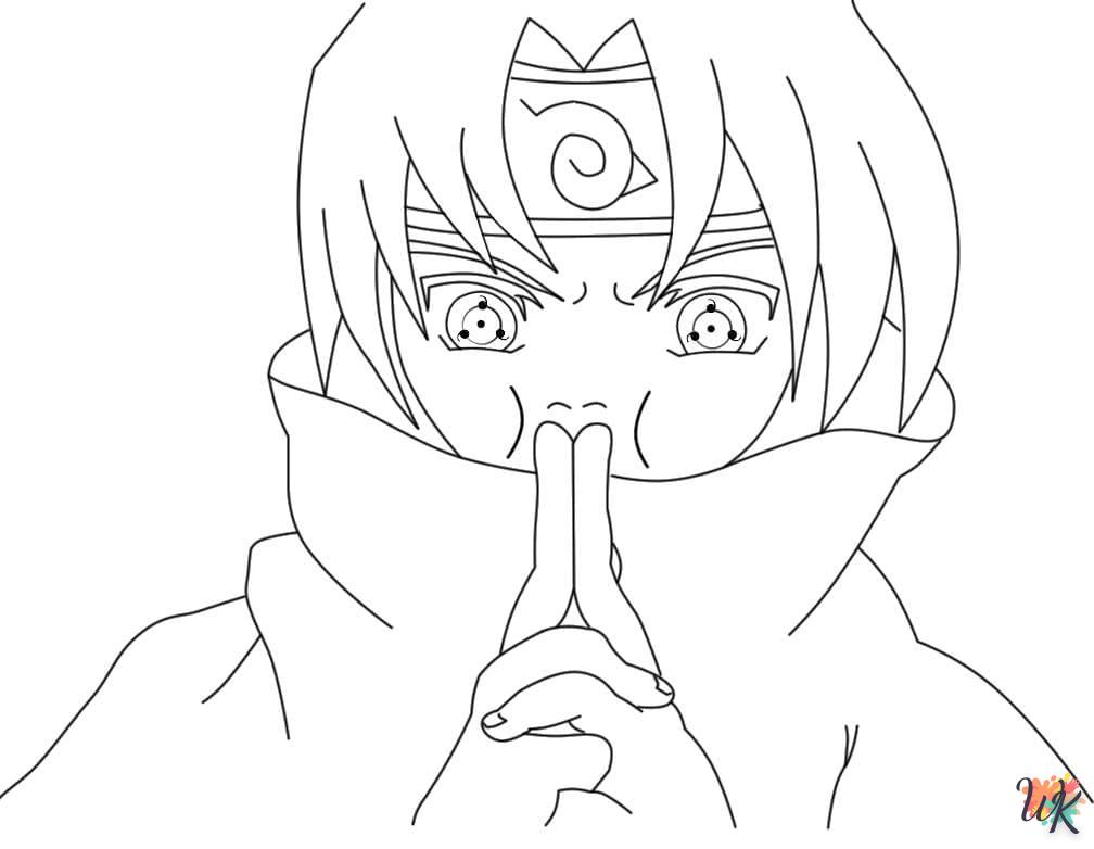 coloriage Sasuke  à imprimer pour enfants