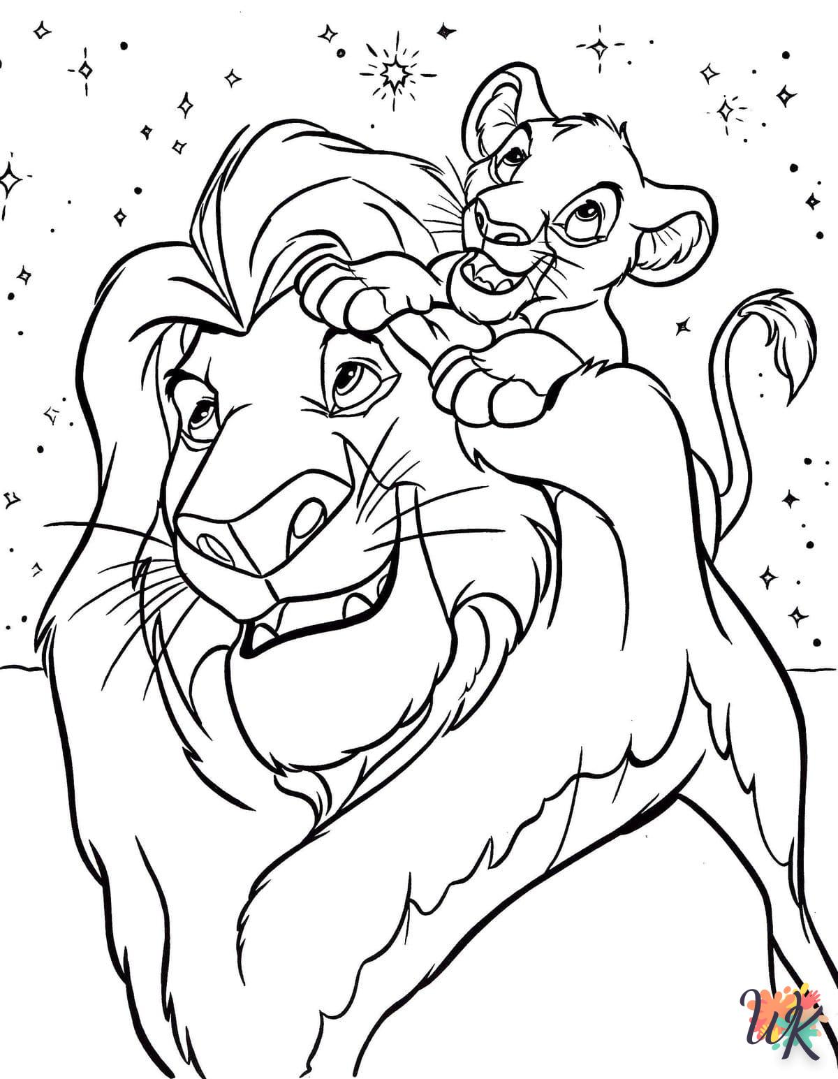 coloriage Simba  a colorier en ligne 1