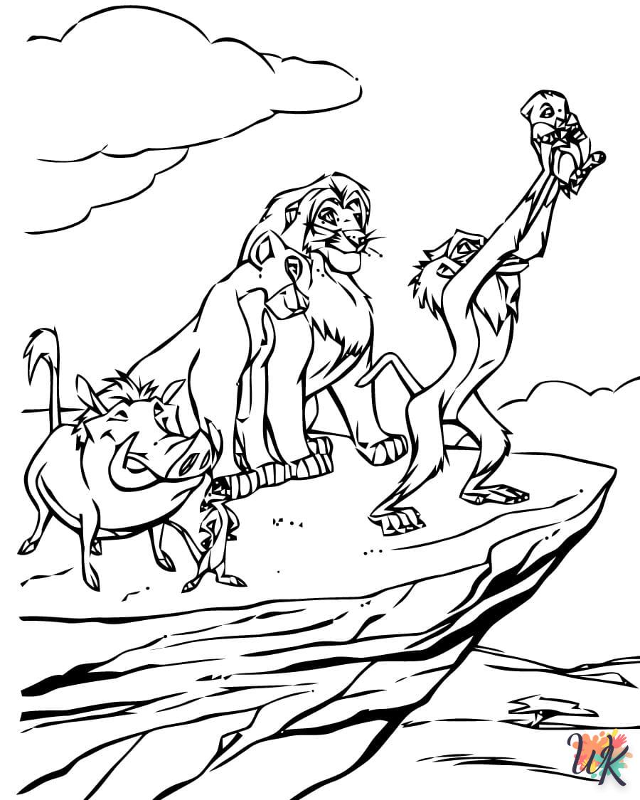 coloriage Simba  et dessin a imprimer