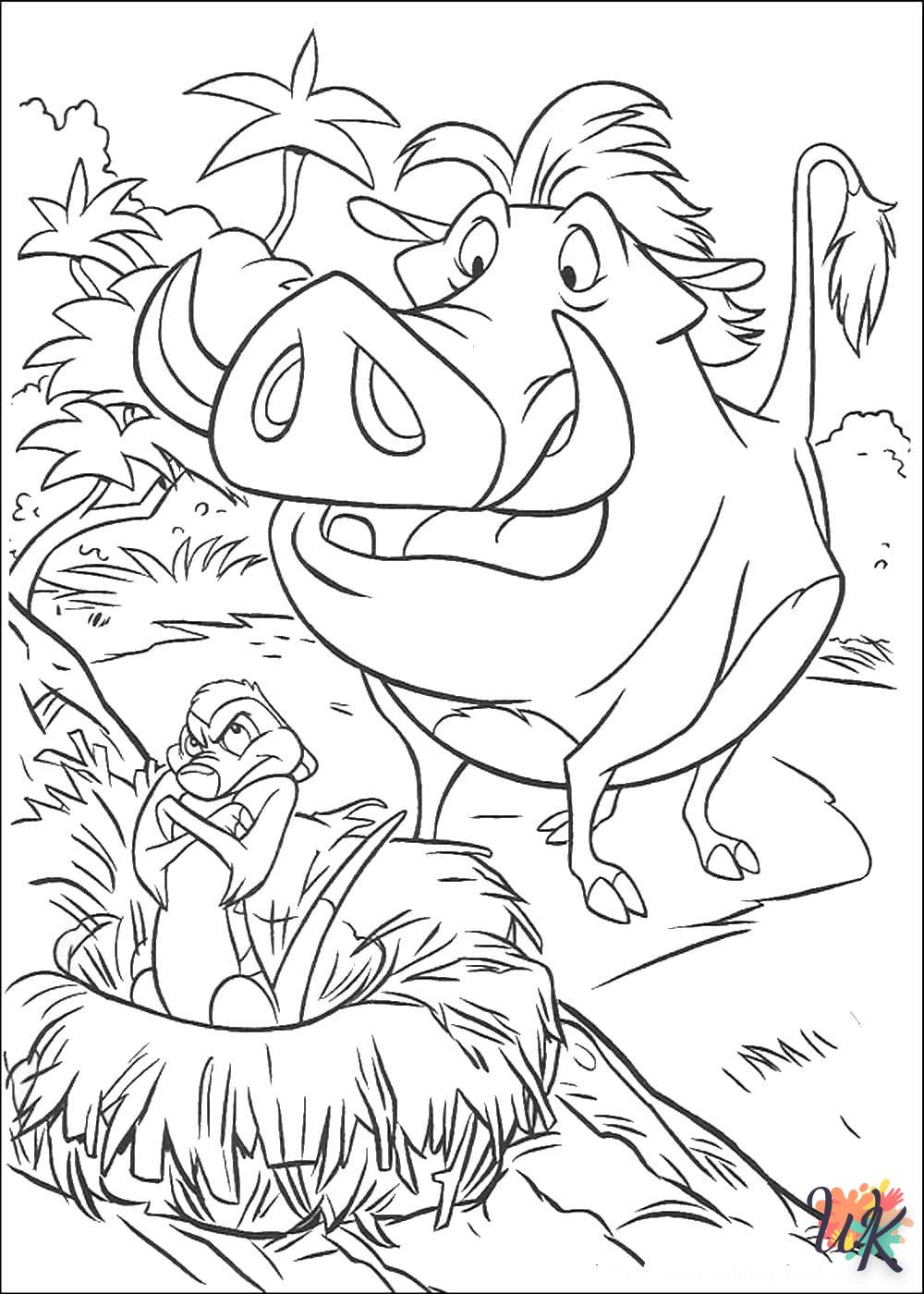 coloriage Simba  pour enfant de 4 ans 1