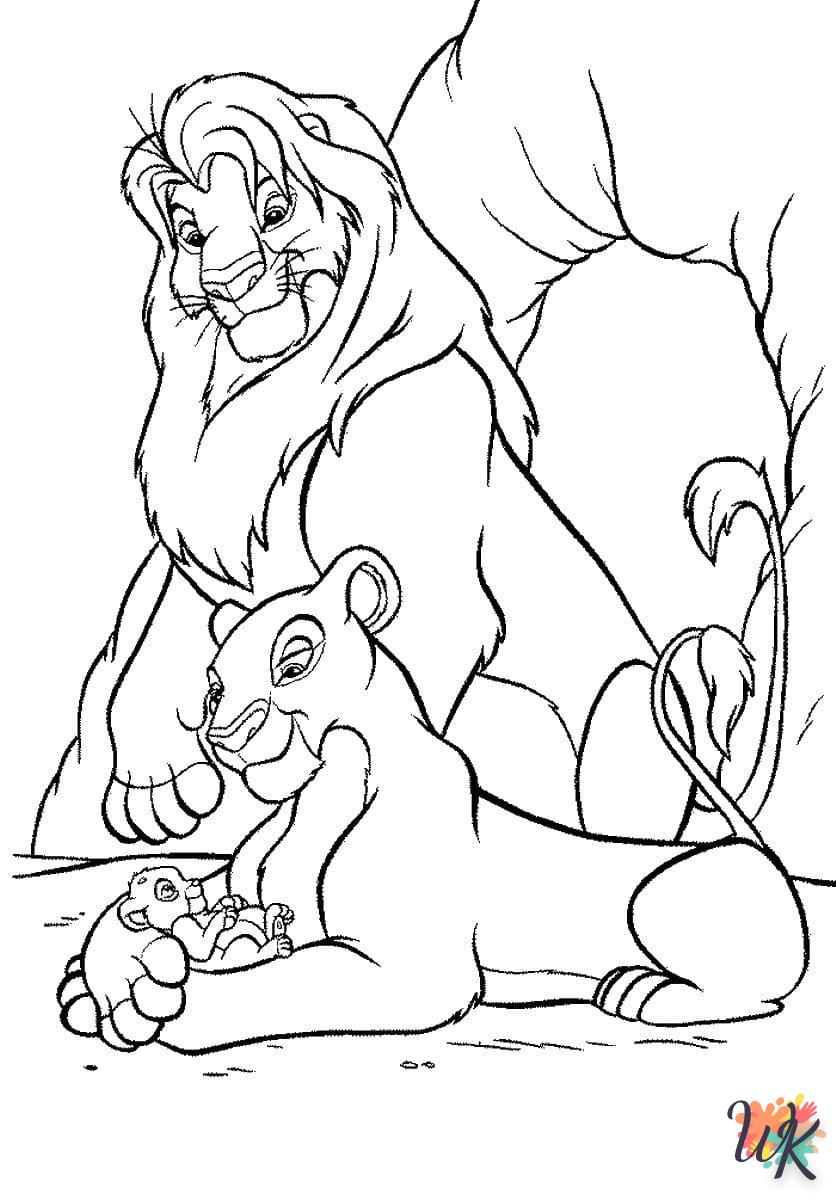 coloriage Simba  à imprimer gratuit 1