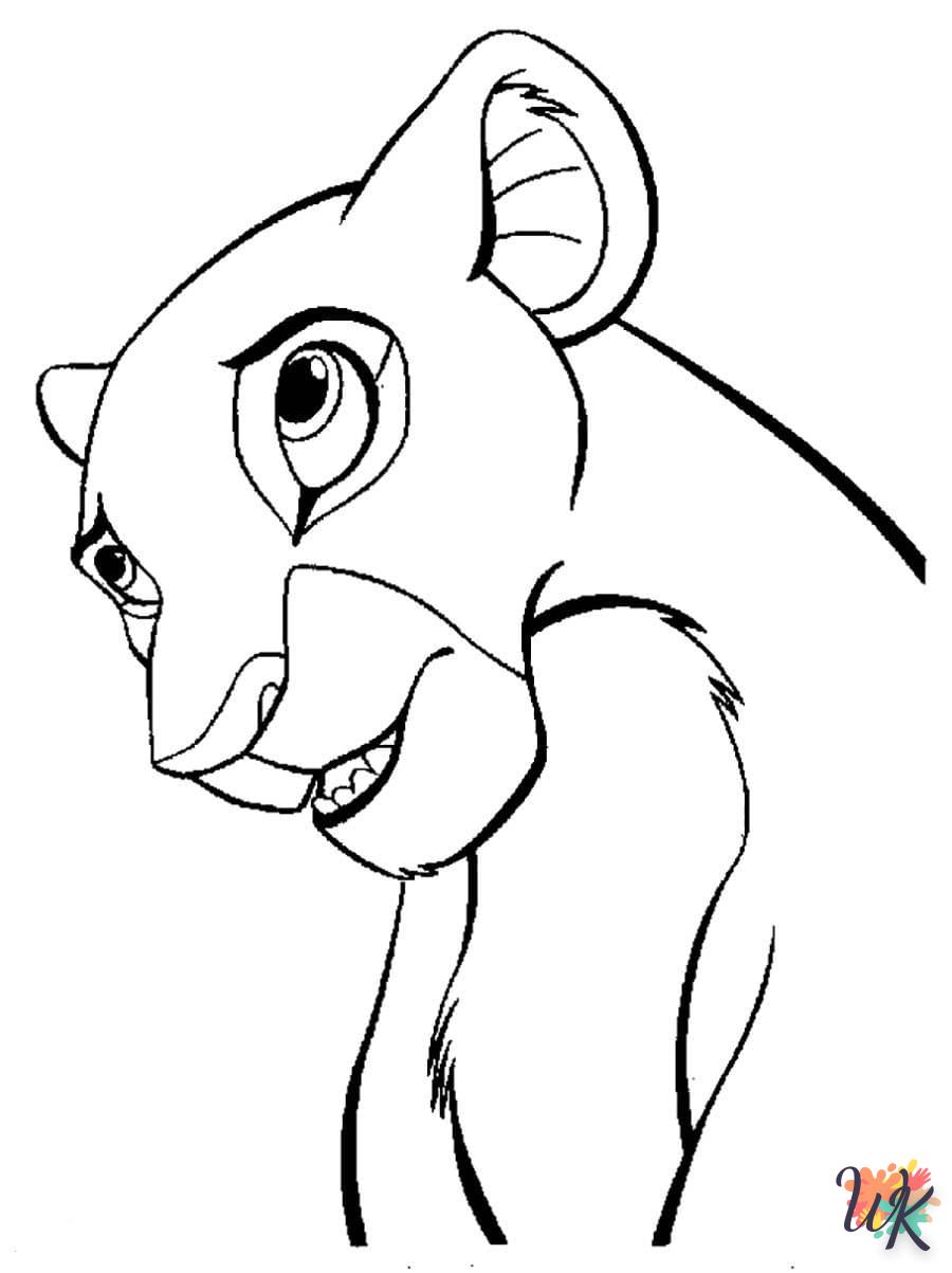 coloriage Simba  à imprimer pdf gratuit