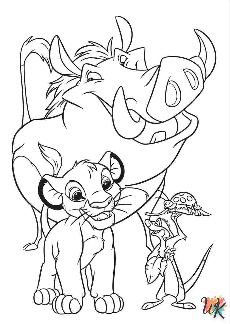 coloriage Simba  pour enfants 1