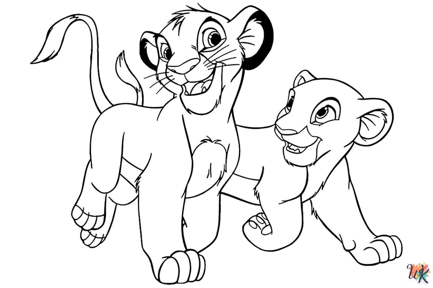 coloriage Simba  gratuit a imprimer