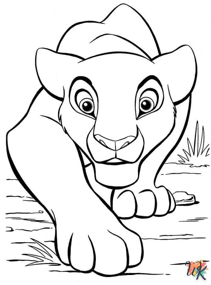 coloriage Simba  pour enfant a imprimer gratuit 1