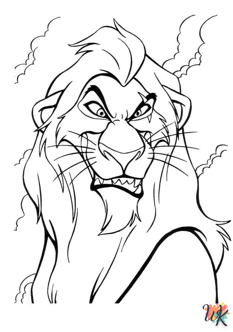 coloriage Simba  enfant à imprimer pdf