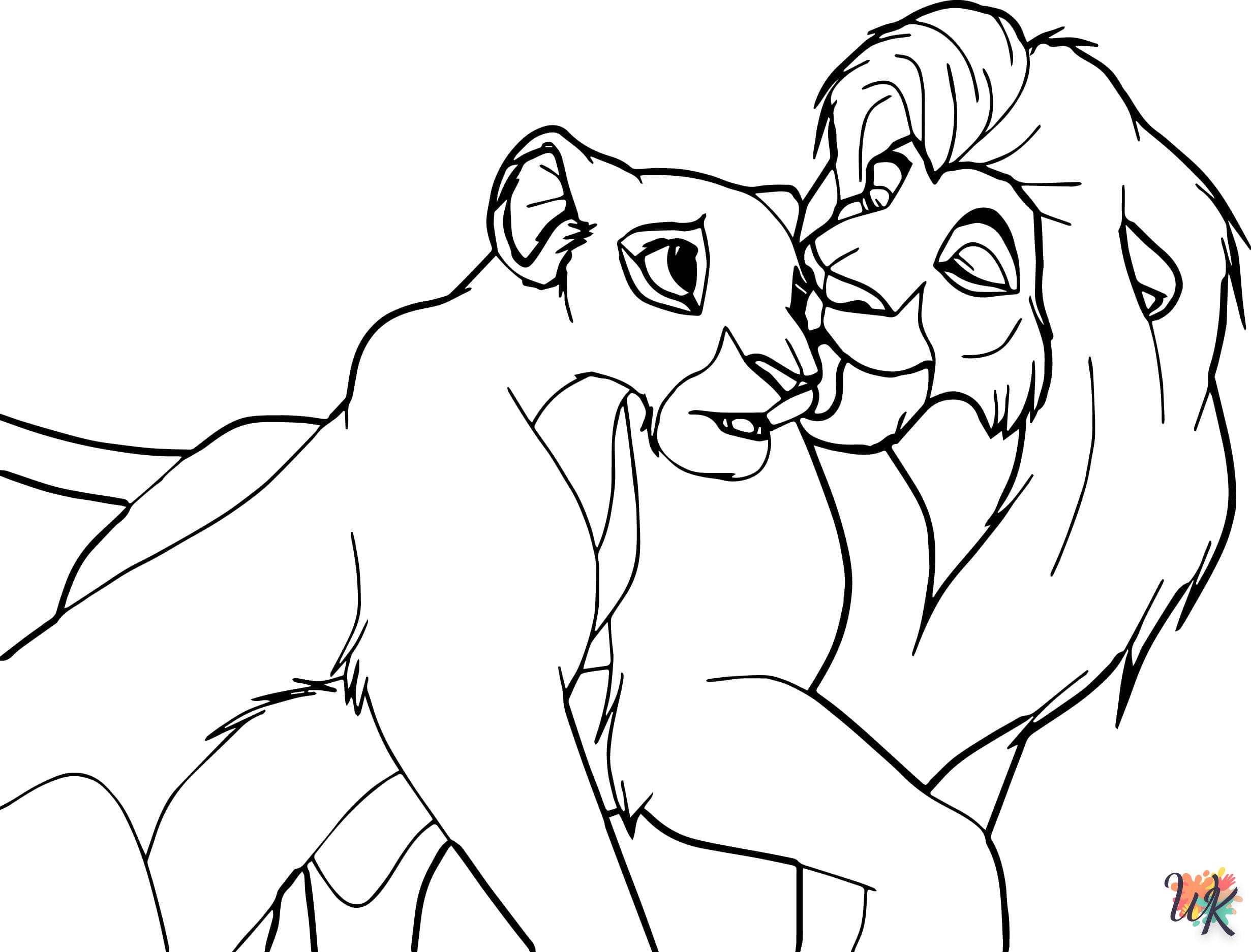 coloriage Simba  enfant 7 ans a imprimer