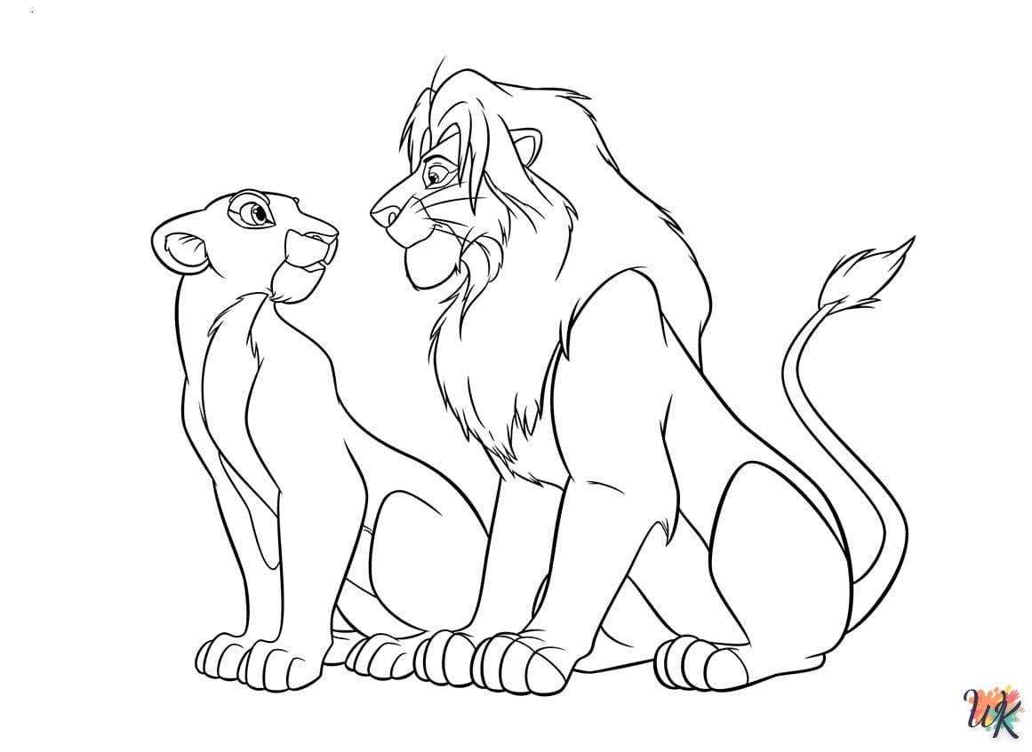 coloriage Simba  pour enfants