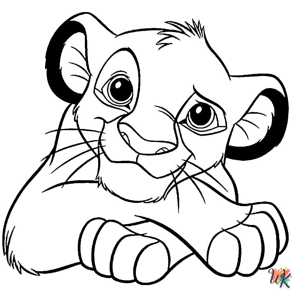 coloriage Simba  à imprimer gratuit