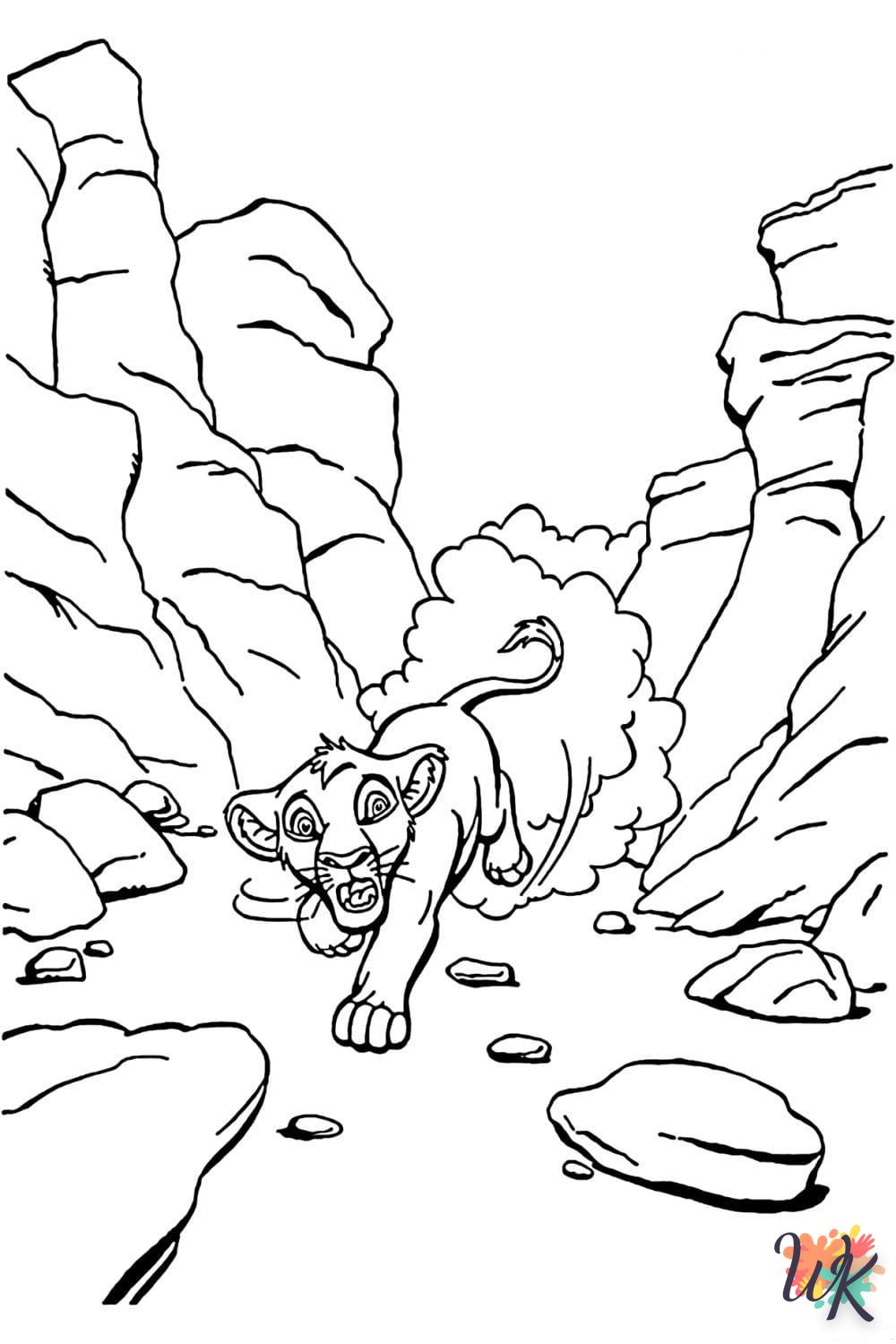 coloriage Simba  à imprimer gratuitement