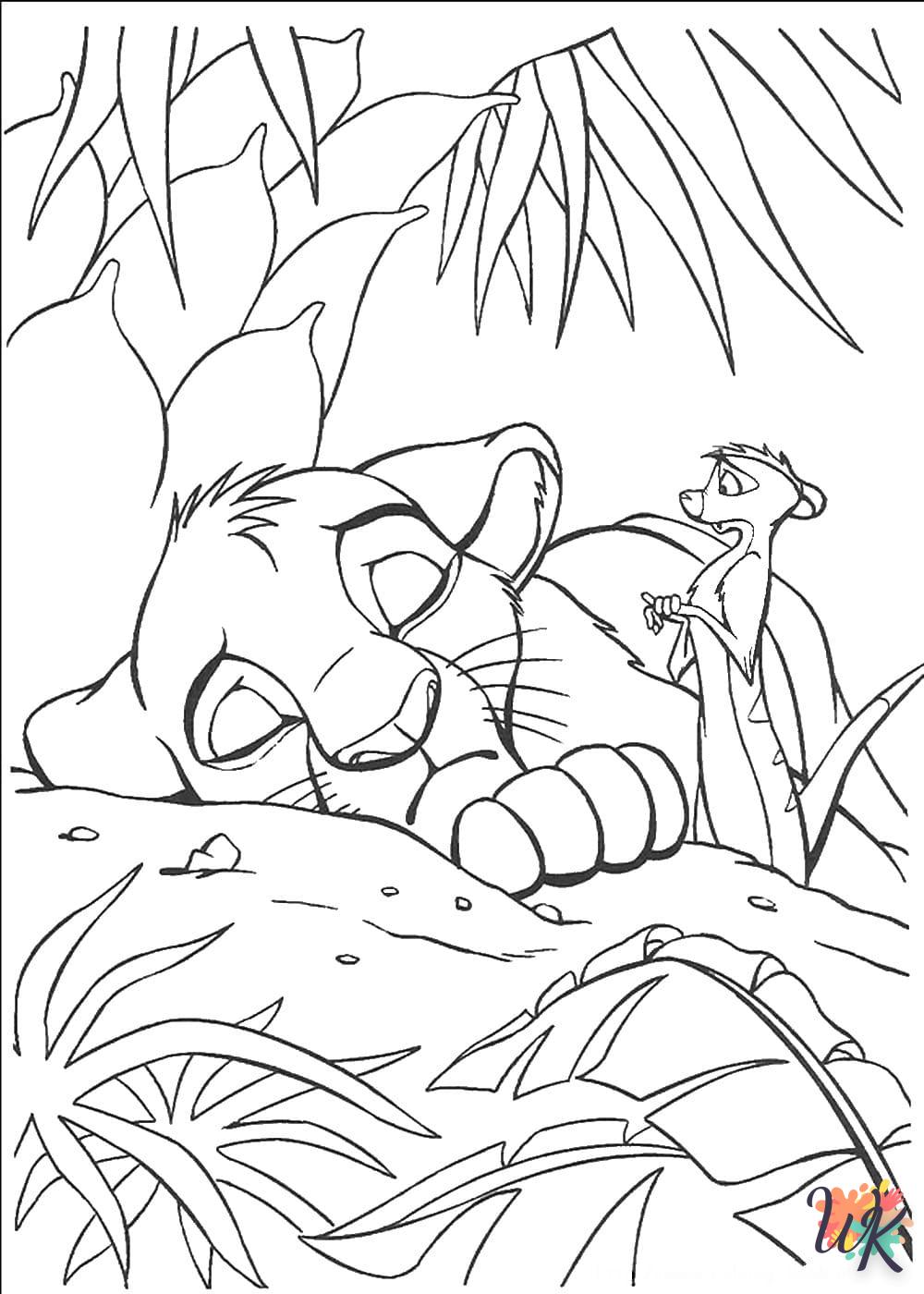 coloriage Simba  a colorier en ligne