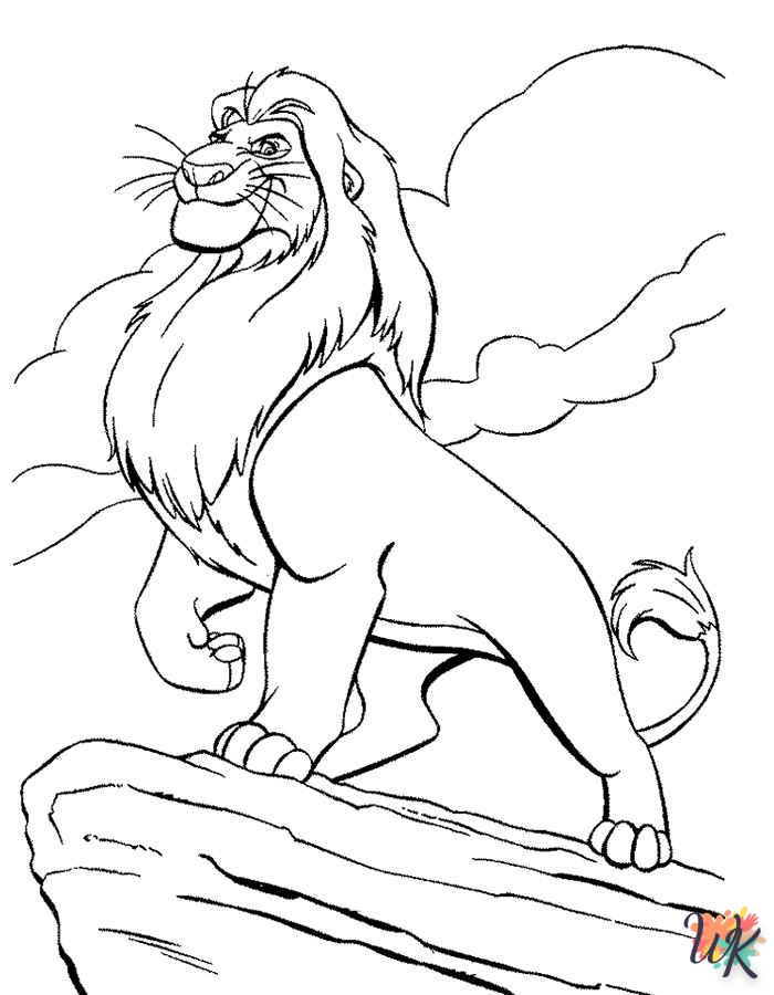 coloriage Simba  en ligne à imprimer 1