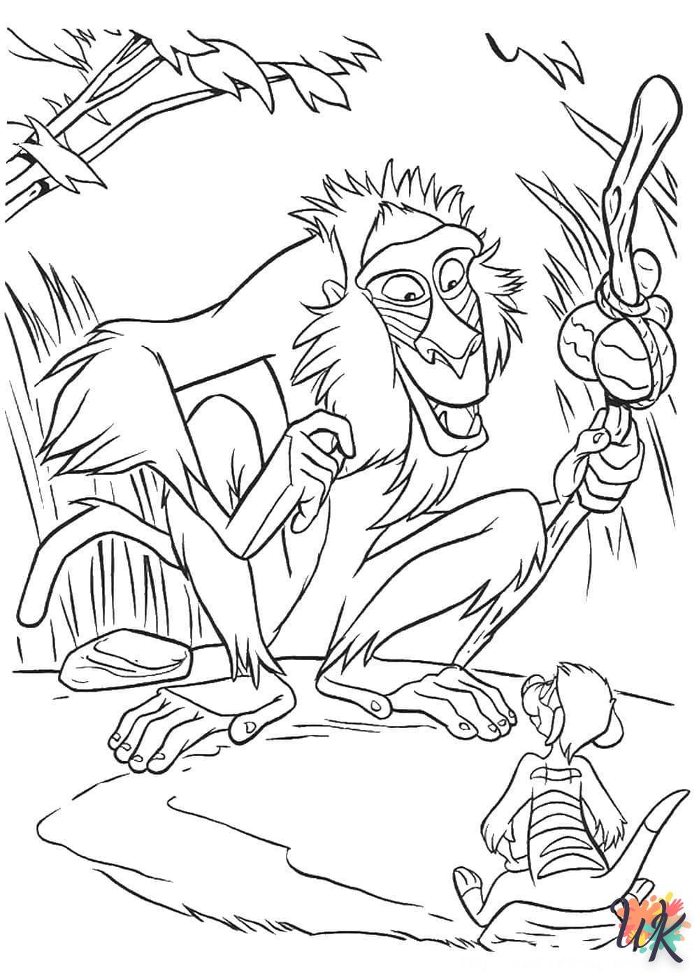 coloriage Simba  educatif pour enfant 1