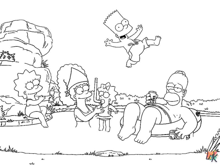 coloriage Simpson  et apprentissage 2