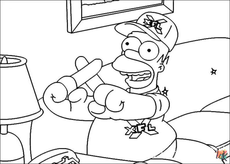 coloriage Simpson  à imprimer pour enfant de 2 ans 1