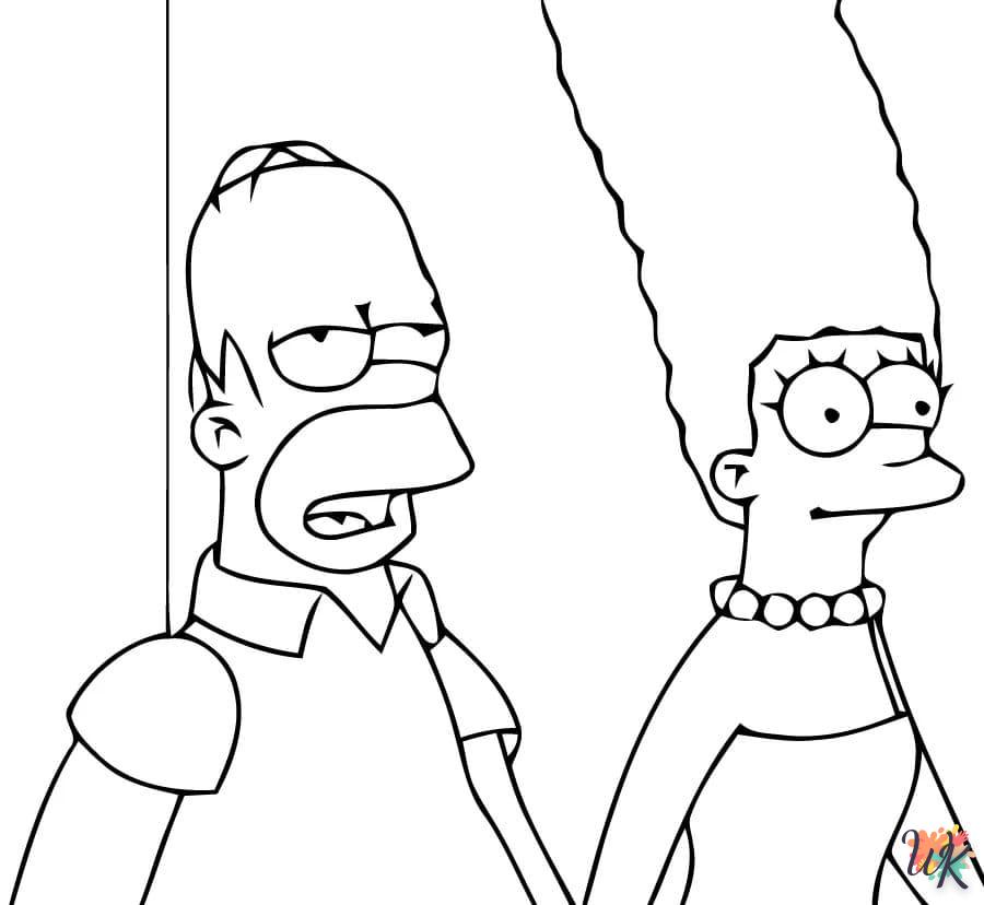 alphabet coloriage Simpson  en ligne