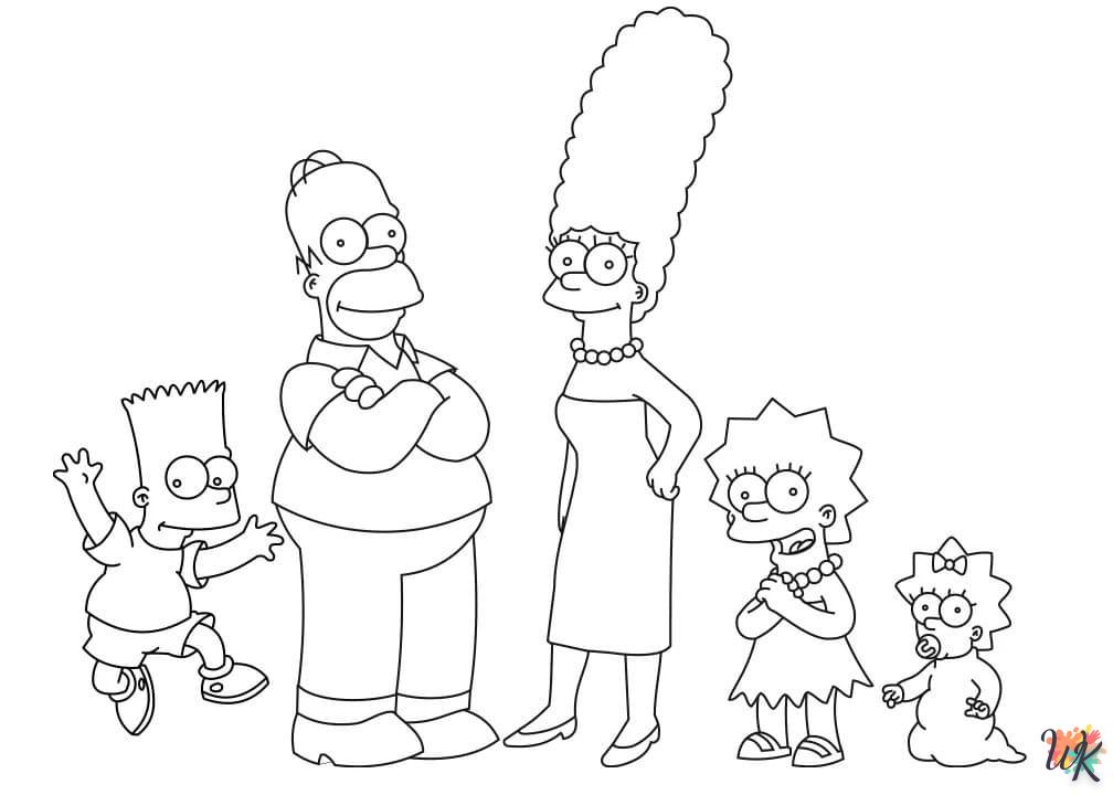 coloriage Simpson  à imprimer pour enfant de 6 ans