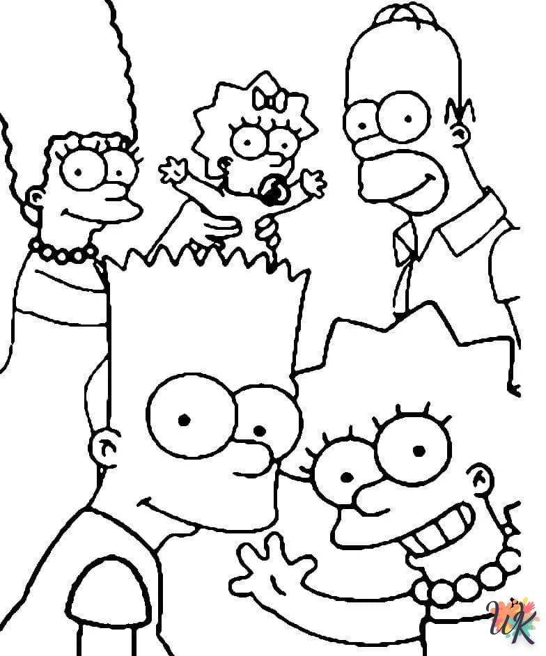 coloriage Simpson  enfant 5 ans à imprimer 2