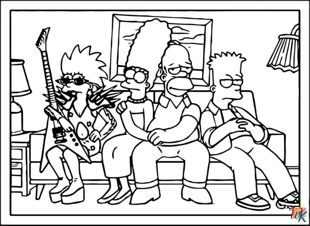 coloriage Simpson  pour enfants a imprimer 1